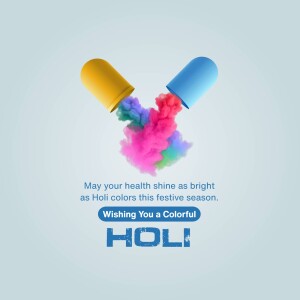 Holi Health Wishes Business Poster For Threads