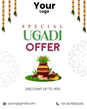 Ugadi festival offer flyer with discount details