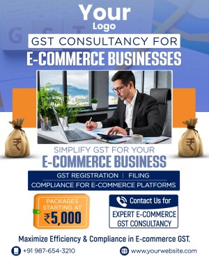 GST Consultancy for E-commerce - Professional working on laptop