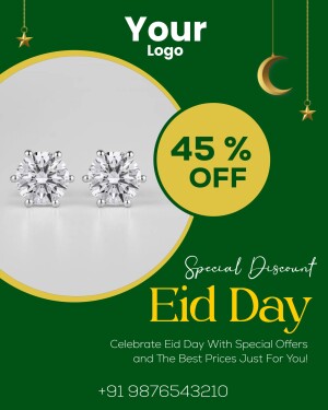 Eid Day jewelry sale advertisement with 45% off