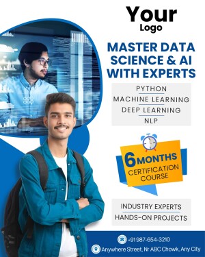 Promotional poster for a Data Science and AI certification course.