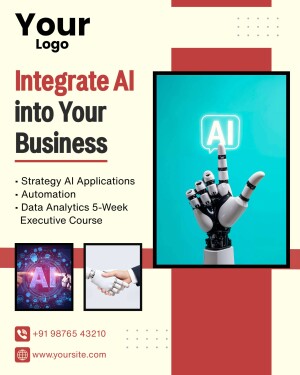 Promotional flyer for an AI integration course