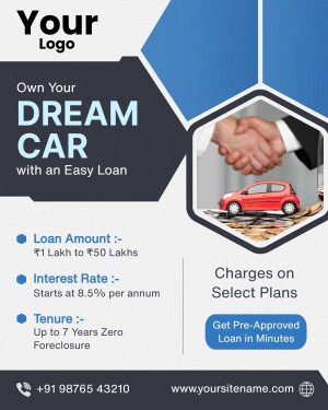 Advertisement for a car loan with easy financing options.