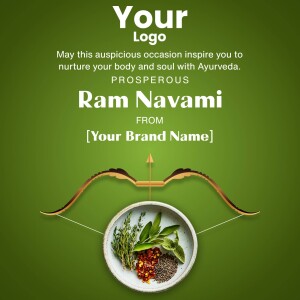 Ram Navami greeting with Ayurveda theme