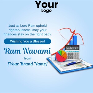 Ram Navami greeting with financial theme