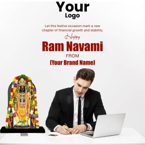 Ram Navami greeting with a financial theme