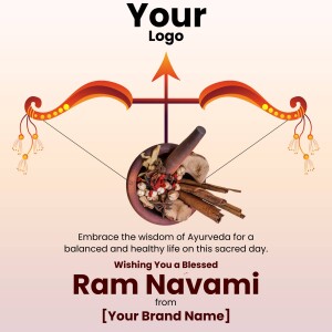 Ram Navami greeting with Ayurveda elements