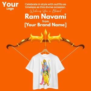 Ram Navami themed t-shirt with bow and arrow design