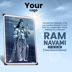 Image depicting Lord Rama with a Ram Navami greeting.