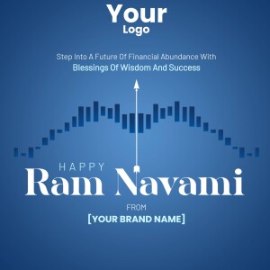 Ram Navami greeting with financial growth chart