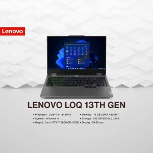 Lenovo LOQ 13th Gen laptop with Windows 11 display