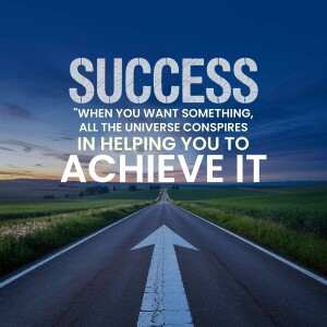 Image of a road leading towards a bright horizon with the word 'SUCCESS' prominently displayed.