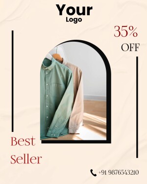 Discount offer on men's shirts