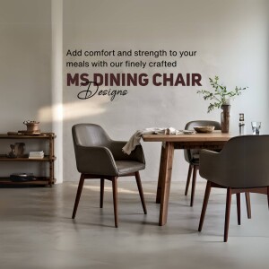 Modern dining room with MS Dining Chair and wooden table