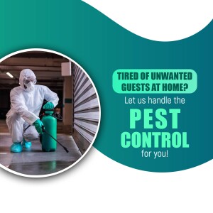 Pest control professional spraying insecticide in a home garage