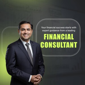 Professional financial consultant in a suit smiling at the camera