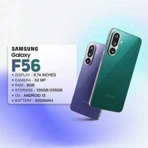 Samsung Galaxy F56 smartphone with specifications