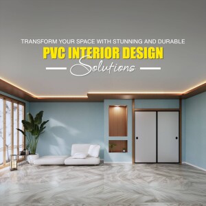 Modern living room with PVC interior design elements