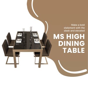 Modern dining table set with six chairs