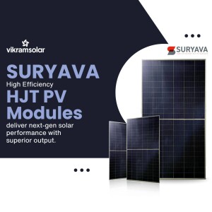 SuryaVa High Efficiency HJT PV Modules solar panel advertisement