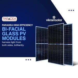 Paradea and Vikram Solar Bi-Facial Glass PV Modules