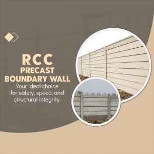 Image of an RCC precast boundary wall with design variations.