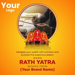 Rath Yatra festival greeting with a business theme