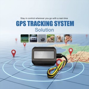 GPS tracking device with map and images of applications