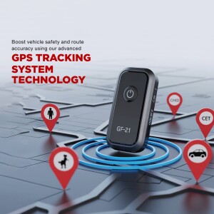 GPS tracking device with map and location pins