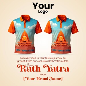 Rath Yatra Festival Polo Shirt Collection Advertisement For Google Business Profile