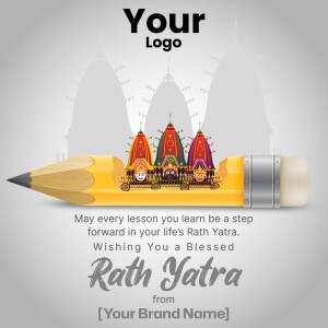 Pencil shaped like a chariot for Rath Yatra festival