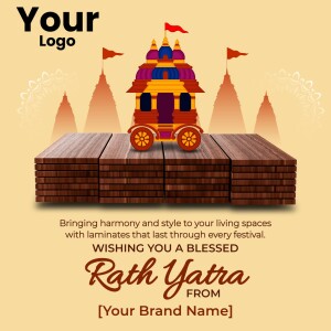 Rath Yatra festival advertisement with laminate flooring