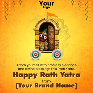 Rath Yatra festival image with Lord Jagannath on a chariot