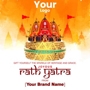 Image depicting the Jagannath Temple chariot during Rath Yatra festival with flags and decorative elements.
