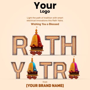 Rath Yatra Electrical Brand Promotional Post Template For Telegram