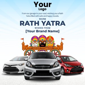 Rath Yatra greetings with cars