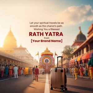 Rath Yatra festival celebration with a chariot and travelers