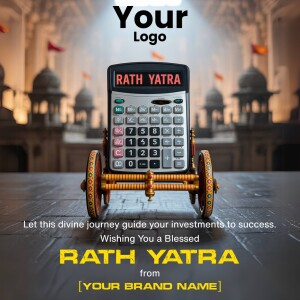 Calculator shaped like a Rath Yatra chariot with the text 'Rath Yatra' on the screen.