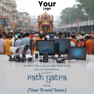 Rath Yatra festival with security surveillance equipment