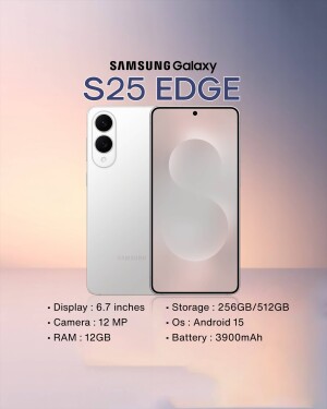 Samsung Galaxy S25 Edge smartphone with specifications