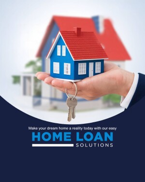 Hand holding a miniature house with keys, representing home loan solutions.