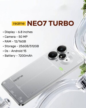 Realme Neo7 Turbo smartphone with specifications
