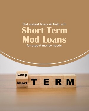 Image depicting wooden blocks spelling 'Long Term' with 'Short Term' highlighted, promoting short term loan services.