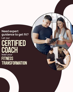 Image of a certified fitness coach working with clients in a gym setting.