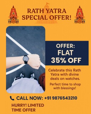 Rath Yatra offer on watches with 35% discount