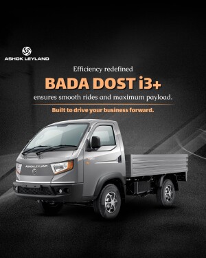 Ashok Leyland Bada Dost i3+ light commercial vehicle advertisement