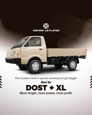 Ashok Leyland DOST + XL light commercial vehicle in beige color