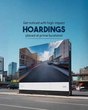 Billboard advertising with a city street scene