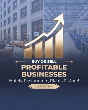 Image depicting business growth with a focus on hotels, restaurants, and plants.