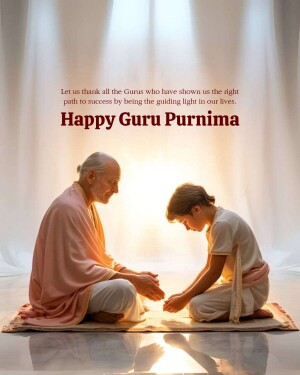 A Guru blessing a disciple on Guru Purnima